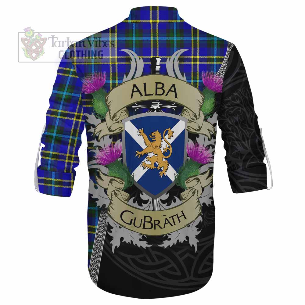 Tartan Vibes Clothing Hope Tartan Family Crest Ghillie Kilt Shirt Lion Rampant Royal Thistle Shield Celtic Inspired