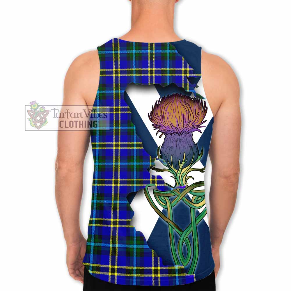 Tartan Vibes Clothing Hope Tartan Family Crest Men's Tank Top Scottish Thistle Celtic Inspired