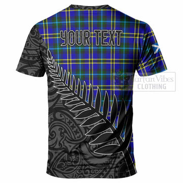 Tartan Vibes Clothing Hope Crest Tartan T-Shirt with New Zealand Silver Fern Half Style