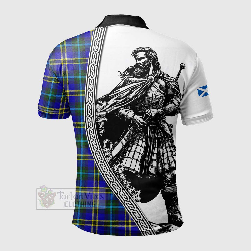 Tartan Vibes Clothing Hope Tartan Clan Crest Polo Shirt with Highlander Warrior Celtic Style
