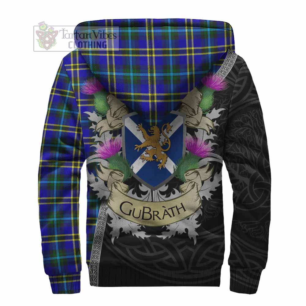 Tartan Vibes Clothing Hope Tartan Family Crest Sherpa Hoodie Lion Rampant Royal Thistle Shield Celtic Inspired