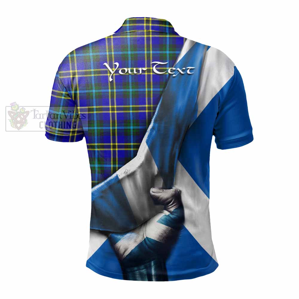 Tartan Vibes Clothing Hope Tartan Polo Shirt with Family Crest Scotland Patriotic Style