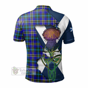 Hope Tartan Family Crest Polo Shirt Scottish Thistle Celtic Inspired
