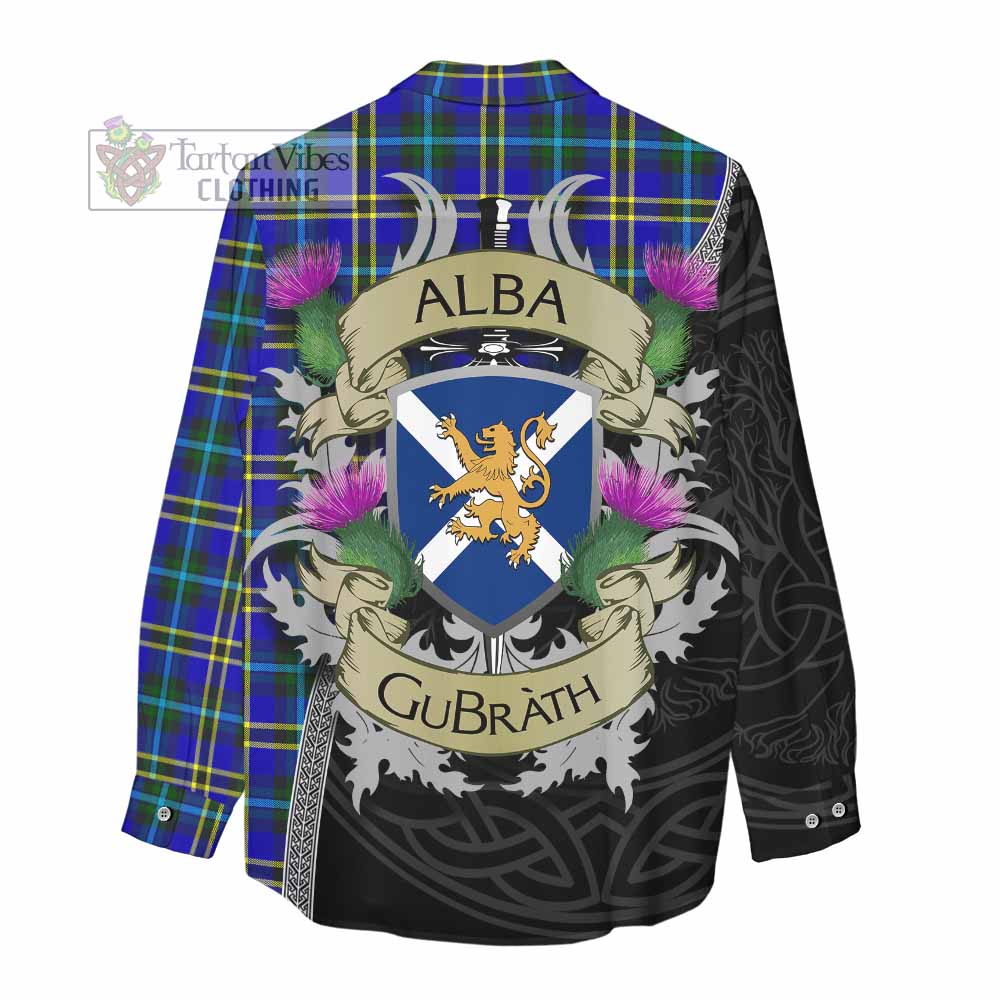 Tartan Vibes Clothing Hope Tartan Family Crest Women's Casual Shirt Lion Rampant Royal Thistle Shield Celtic Inspired