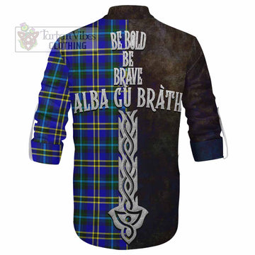 Hope Tartan Family Crest Ghillie Kilt Shirt Alba Gu Brath Be Brave Lion Ancient Style
