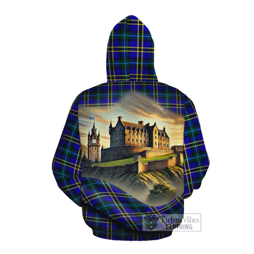 Tartan Vibes Clothing Hope Tartan Family Crest Cotton Hoodie with Scottish Ancient Castle Style