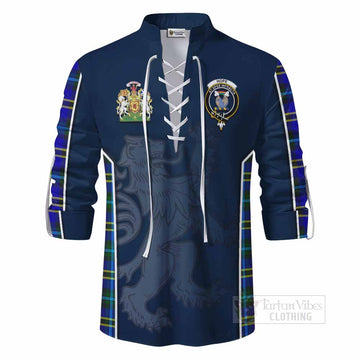 Tartan Vibes Clothing Hope Tartan Ghillie Kilt Shirt with Family Crest and Lion Rampant Vibes Sport Style