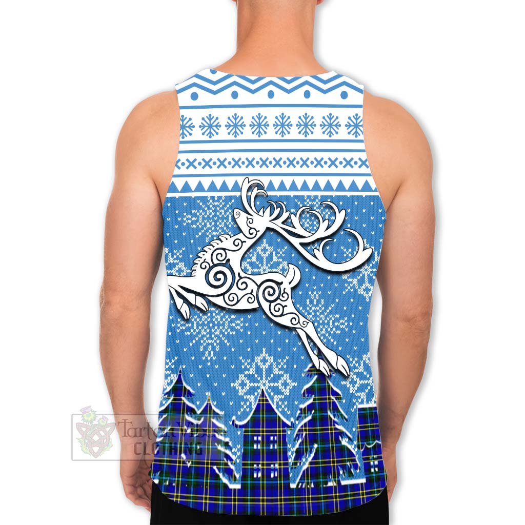 Tartan Vibes Clothing Hope Clan Christmas Men's Tank Top Celtic Reindeer Style