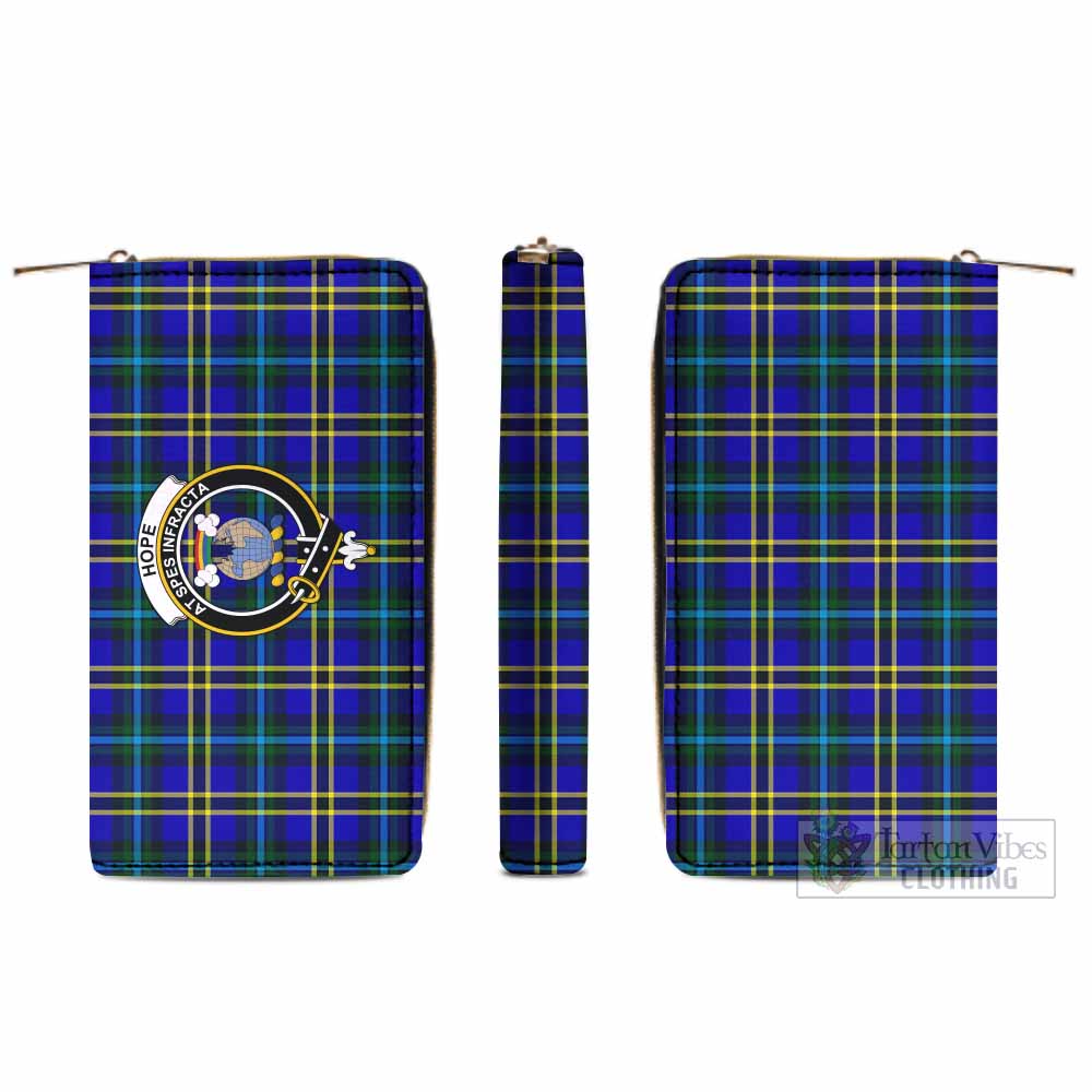 Tartan Vibes Clothing Hope Tartan Women's Leather Wallet with Family Crest