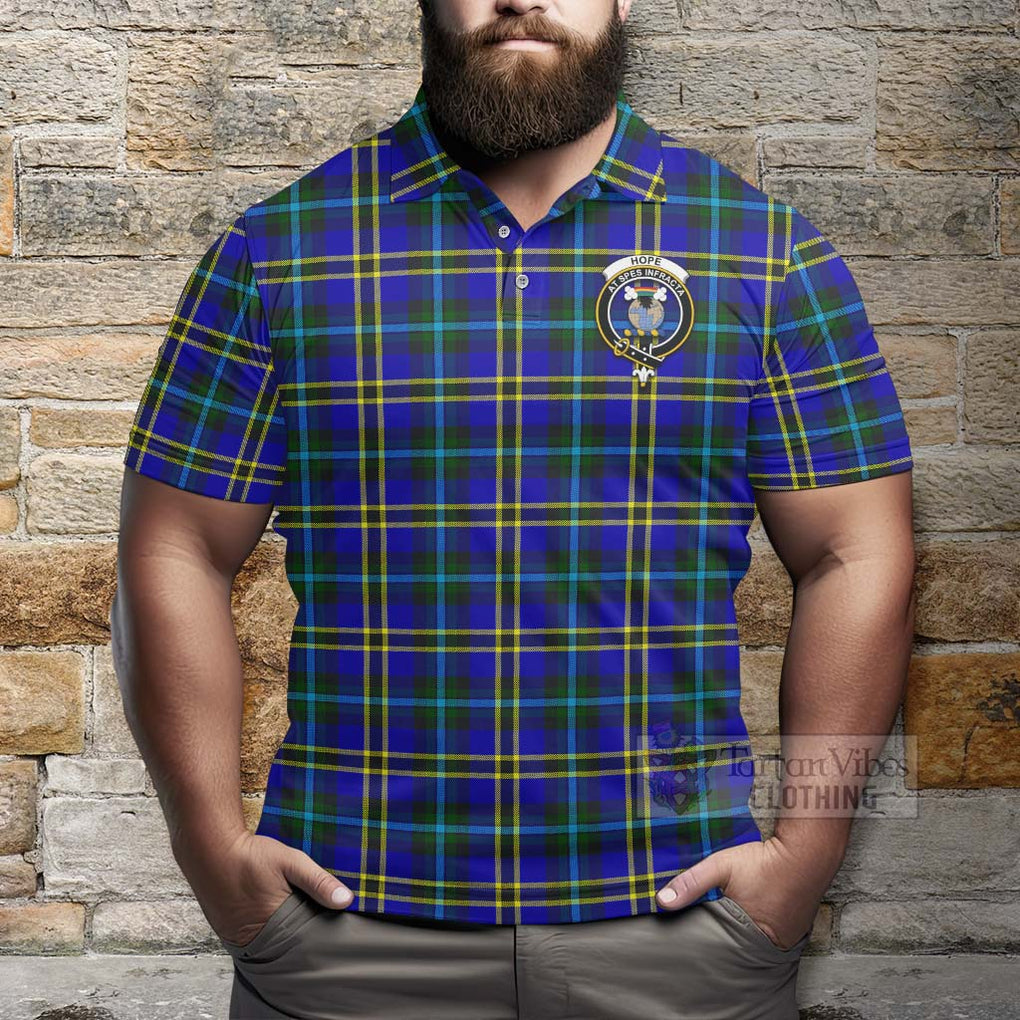 Tartan Vibes Clothing Hope Tartan Polo Shirt with Family Crest Celtic Skull Style