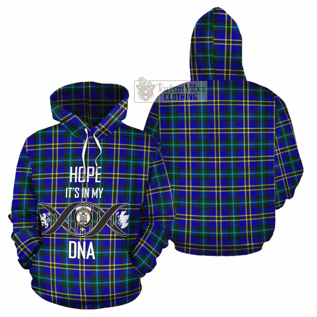 Tartan Vibes Clothing Hope Tartan Cotton Hoodie with Family Crest DNA In Me Style
