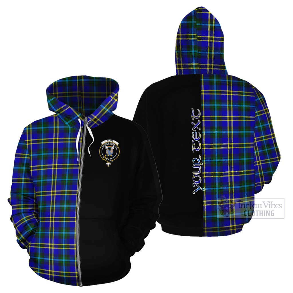 Tartan Vibes Clothing Hope Tartan Cotton Hoodie with Family Crest and Half Of Me Style