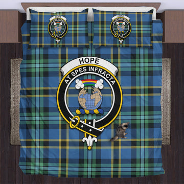Hope Ancient Tartan Bedding Set with Family Crest