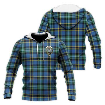 Hope Ancient Tartan Knitted Hoodie with Family Crest