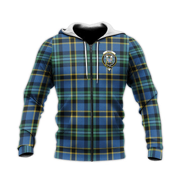 Hope Ancient Tartan Knitted Hoodie with Family Crest