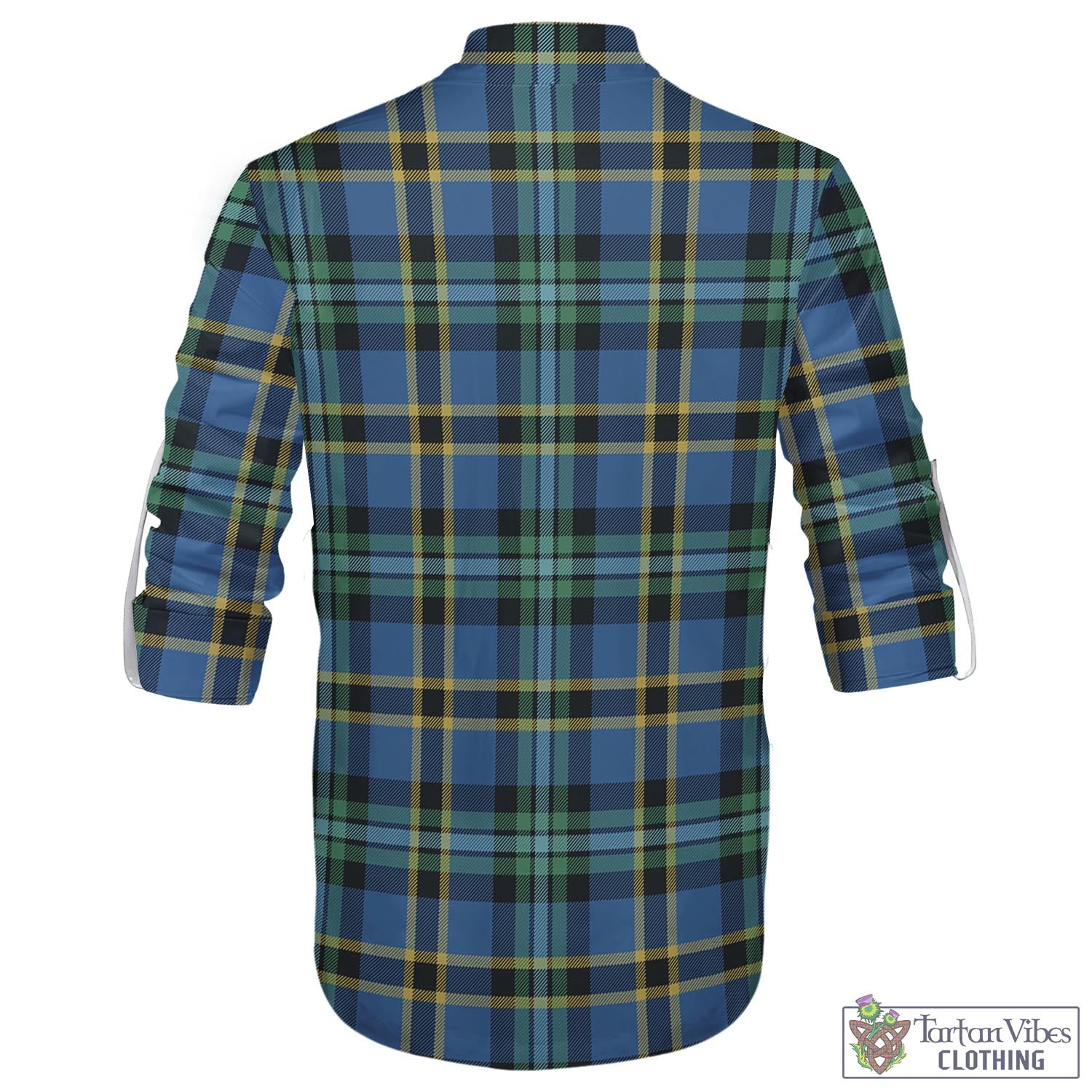 Tartan Vibes Clothing Hope Ancient Tartan Men's Scottish Traditional Jacobite Ghillie Kilt Shirt with Family Crest