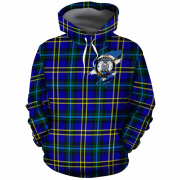 Hope Clan Crest In Me Tartan Cotton Hoodie Scotland Flag Style
