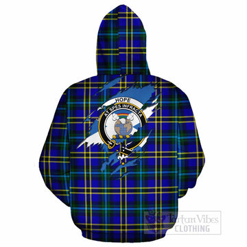Hope Clan Crest In Me Tartan Cotton Hoodie Scotland Flag Style