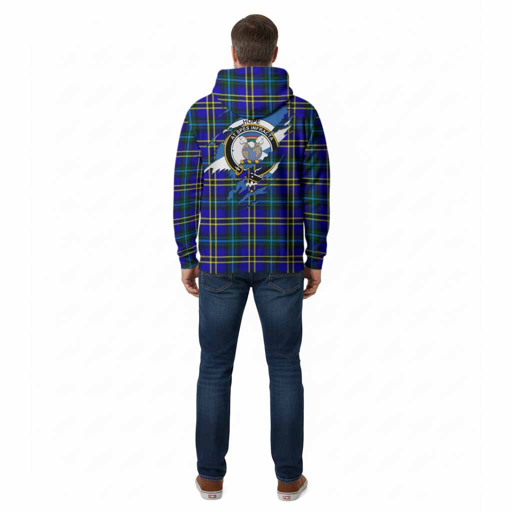 Hope Clan Crest In Me Tartan Cotton Hoodie Scotland Flag Style