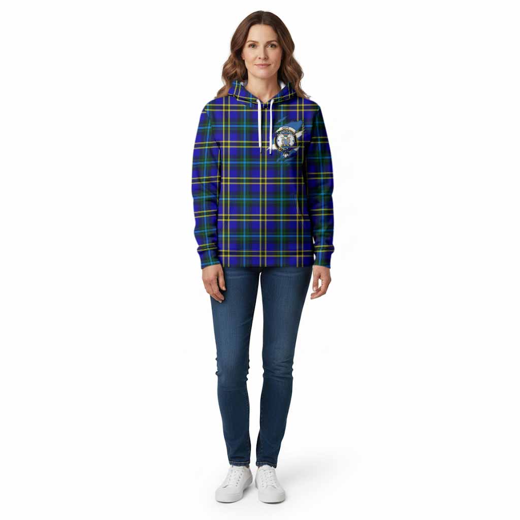 Hope Clan Crest In Me Tartan Cotton Hoodie Scotland Flag Style