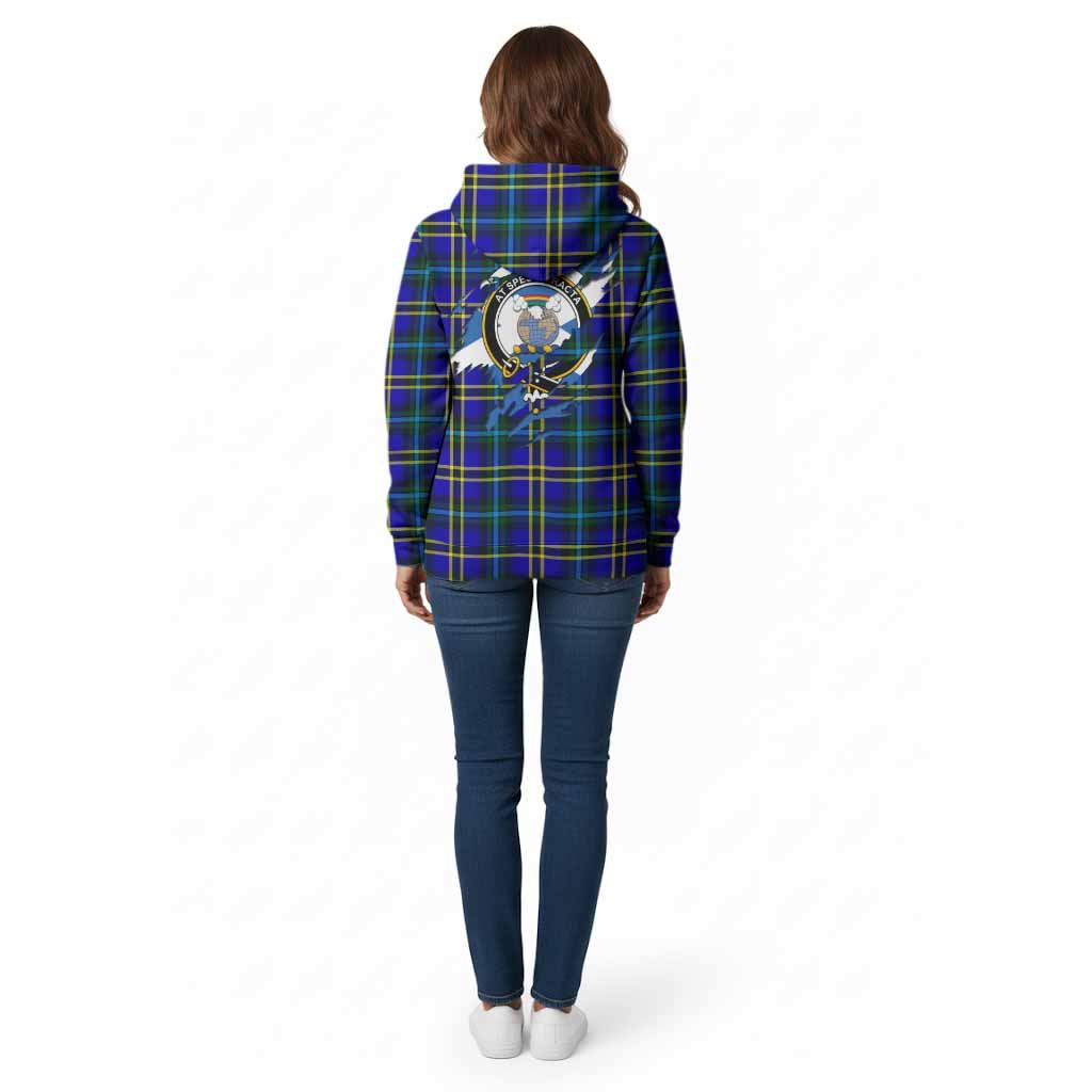 Hope Clan Crest In Me Tartan Cotton Hoodie Scotland Flag Style