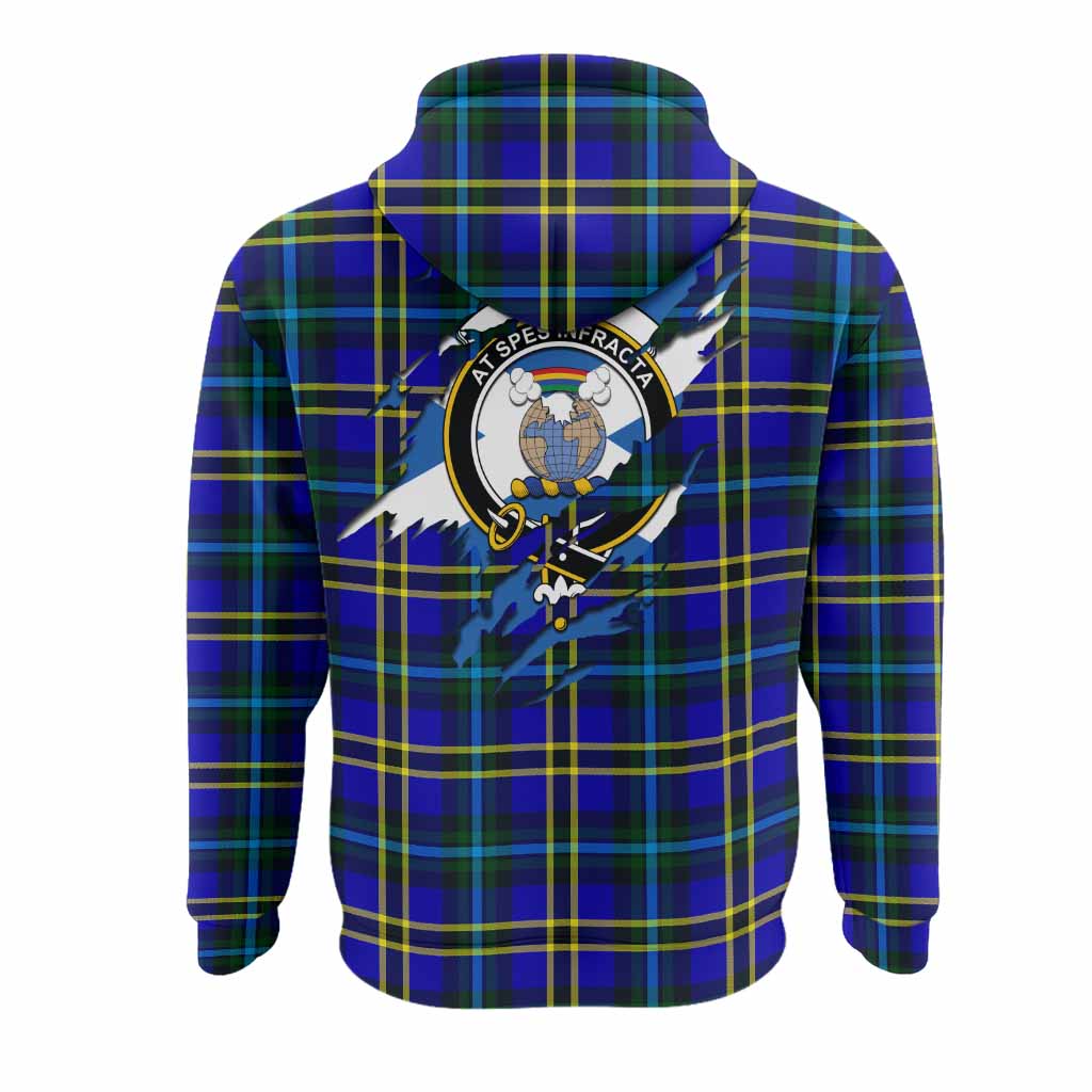 Hope Clan Crest In Me Tartan Hoodie Scotland Flag Style