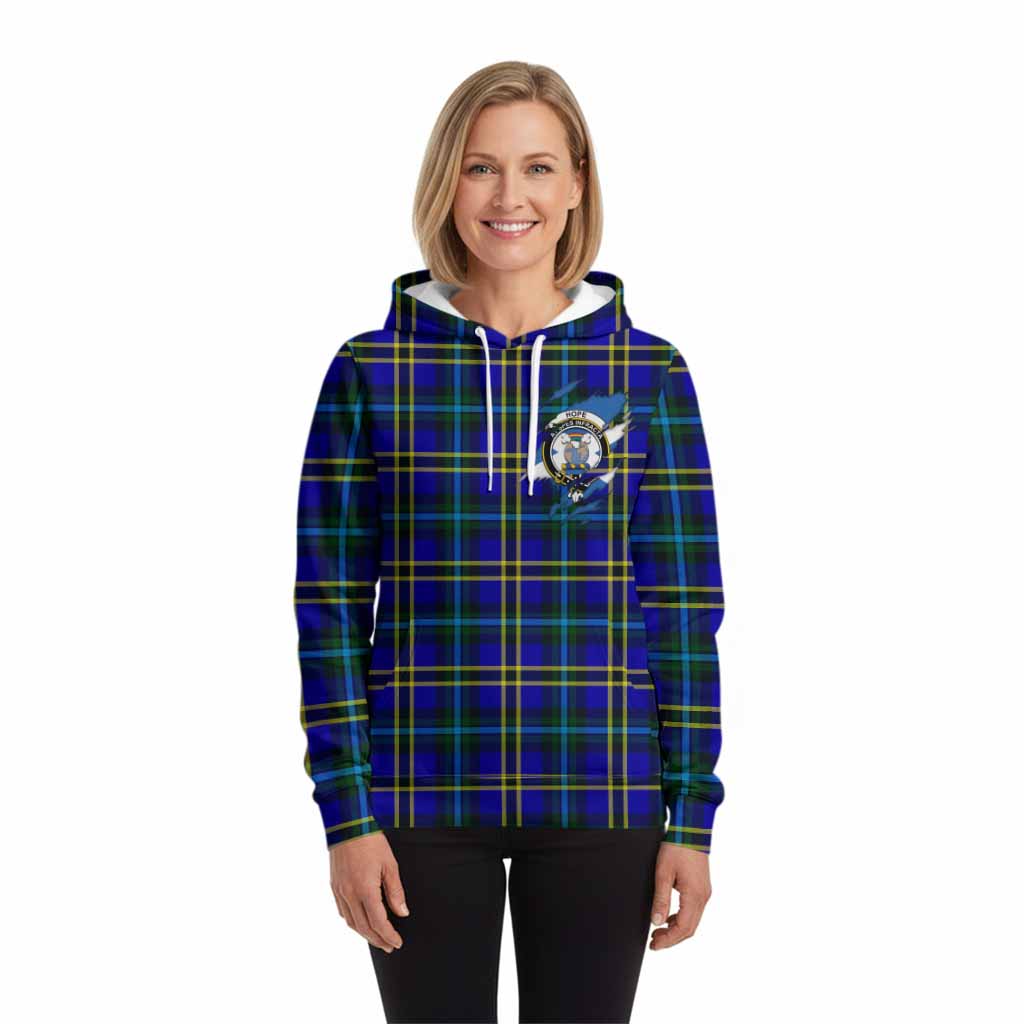 Hope Clan Crest In Me Tartan Hoodie Scotland Flag Style