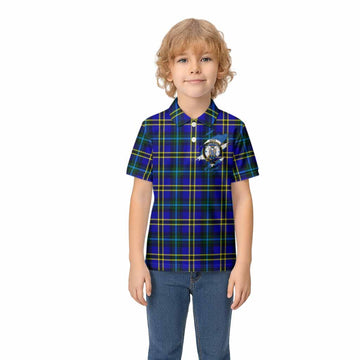 Hope Clan Crest In Me Tartan Kid Polo Shirt Scotland Flag Style