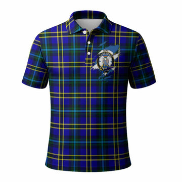 Hope Clan Crest In Me Tartan Polo Shirt Scotland Flag Style