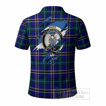 Hope Clan Crest In Me Tartan Polo Shirt Scotland Flag Style