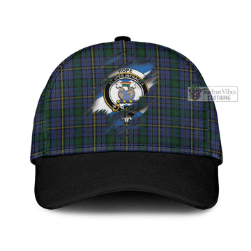 Hope Clan Originaux Tartan Classic Cap with Family Crest In Me Style
