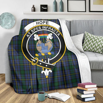 Hope Clan Originaux Tartan Blanket with Family Crest