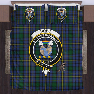 Hope Clan Originaux Tartan Bedding Set with Family Crest