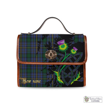 Hope Clan Originaux Tartan Waterproof Canvas Bag with Scotland Map and Thistle Celtic Accents