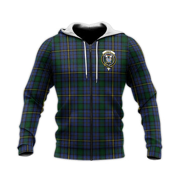 Hope Clan Originaux Tartan Knitted Hoodie with Family Crest
