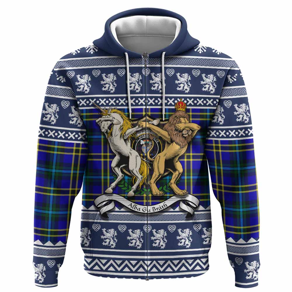 Hope Clan Tartan Crest Christmas Hoodie Coat of Arms Funny Style - Tartan Vibes Clothing