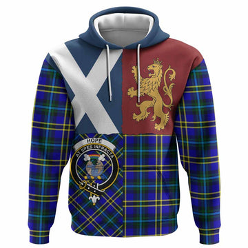 Hope Crest Tartan Hoodie with Lion Rampant Saltire Style
