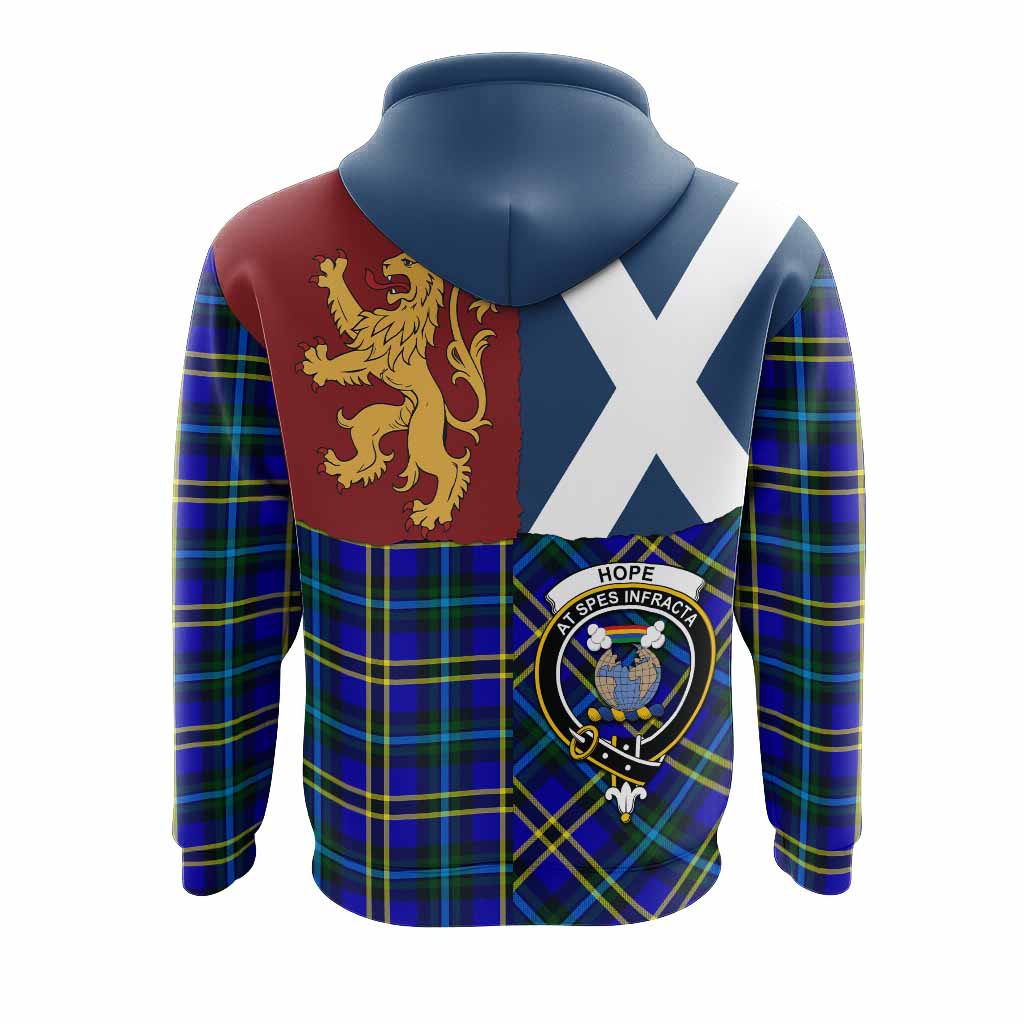 Hope Crest Tartan Hoodie with Lion Rampant Saltire Style