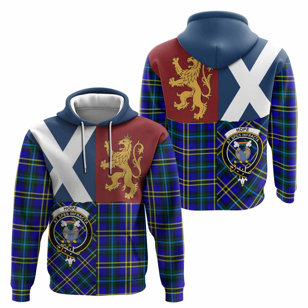 Hope Crest Tartan Hoodie with Lion Rampant Saltire Style