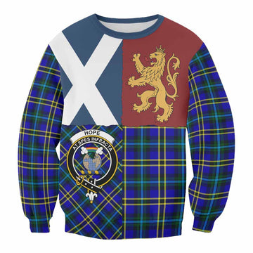 Hope Crest Tartan Sweatshirt with Lion Rampant Saltire Style