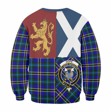 Hope Crest Tartan Sweatshirt with Lion Rampant Saltire Style