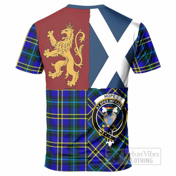 Hope Crest Tartan T-Shirt with Lion Rampant Saltire Style