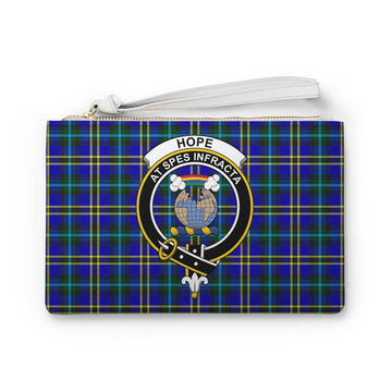 Hope Family Crest Tartan Clutch Bag