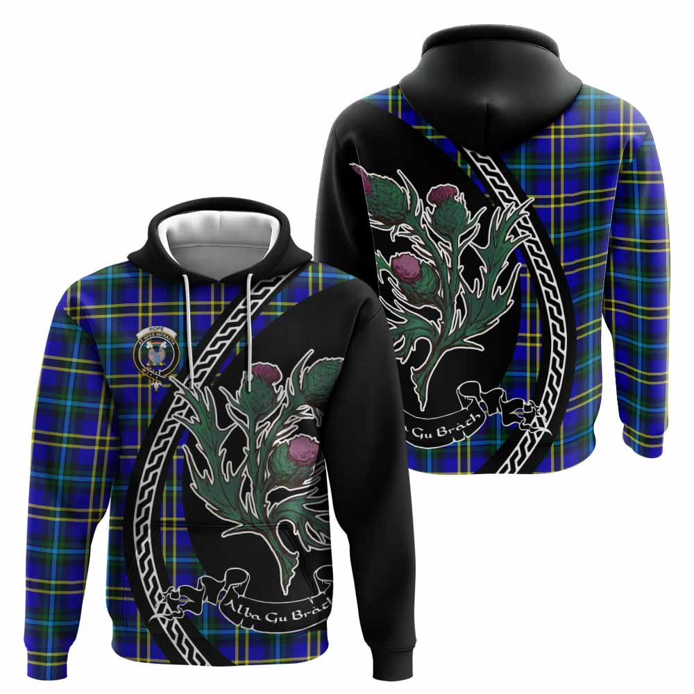 Hope Family Crest Tartan Hoodie Alba Thistle Inspired - Tartan Vibes Clothing