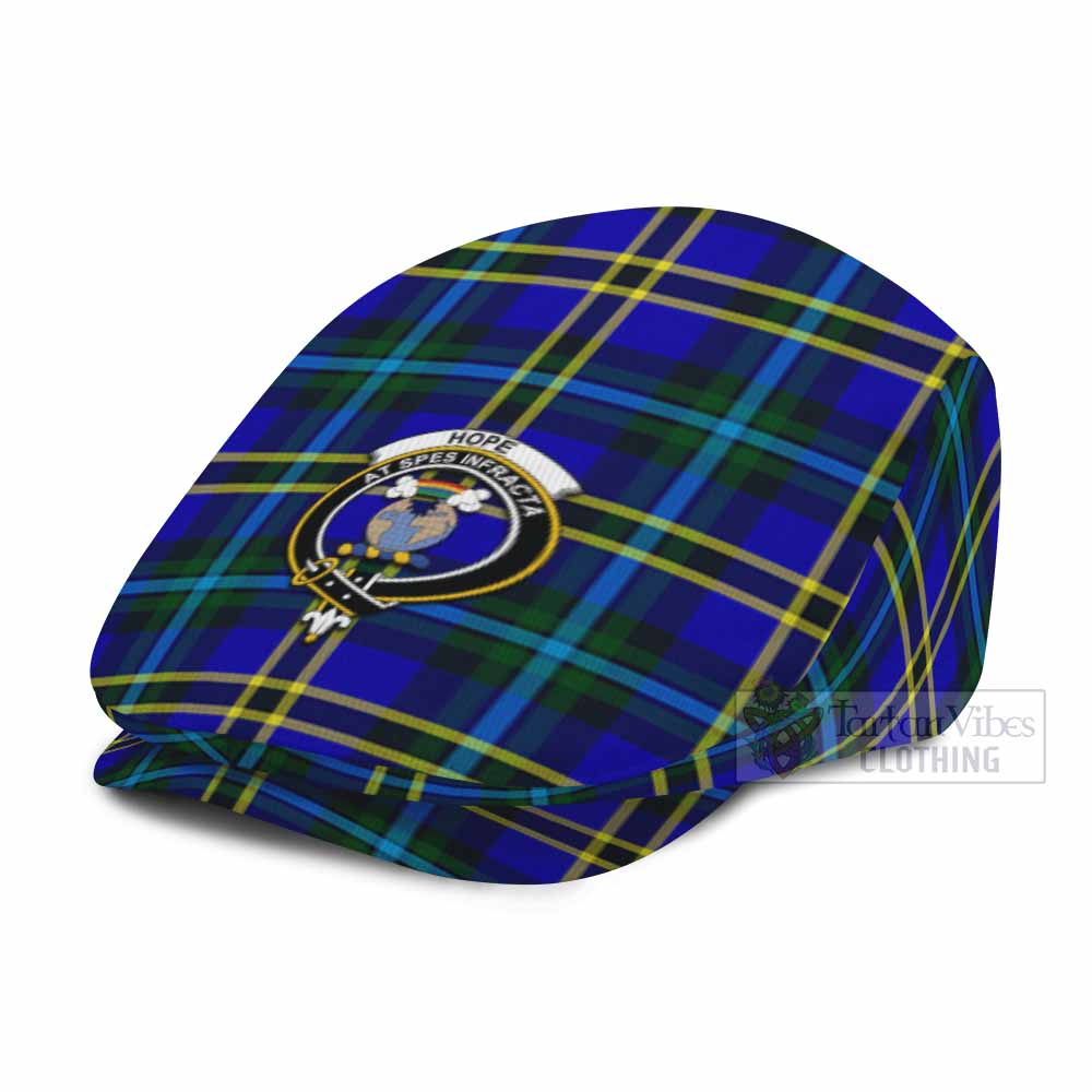 Hope Family Crest Tartan Jeff Cap, Tartan Flat Cap