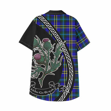 Hope Family Crest Tartan Kid Hawaiian Shirt Alba Thistle Inspired - Tartan Vibes Clothing
