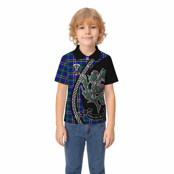 Hope Family Crest Tartan Kid Polo Shirt Alba Thistle Inspired - Tartan Vibes Clothing