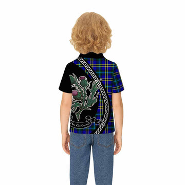 Hope Family Crest Tartan Kid Polo Shirt Alba Thistle Inspired - Tartan Vibes Clothing