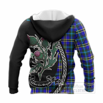 Hope Family Crest Tartan Knitted Hoodie Alba Thistle Inspired