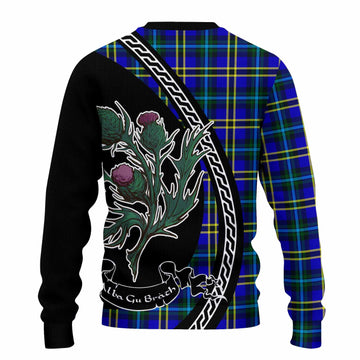 Hope Family Crest Tartan Knitted Sweater Alba Thistle Inspired - Tartan Vibes Clothing